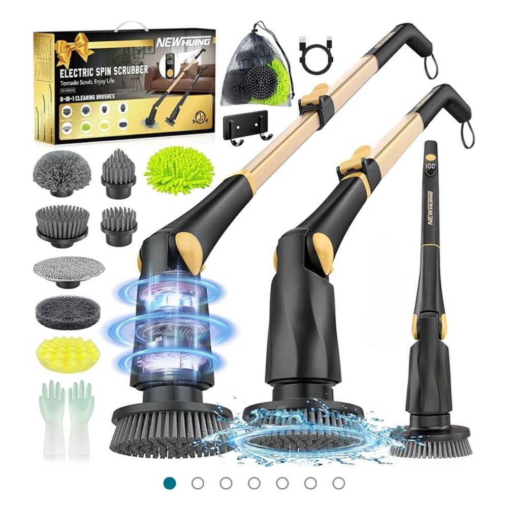 Electric Spin Scrubber - Black and Gold